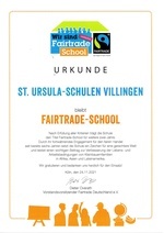 Fairtrade-Urkunde